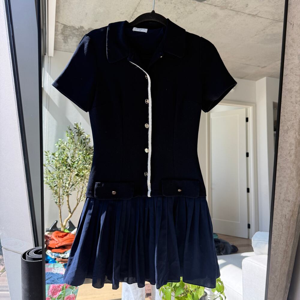 Sandro Alberta Pleated Mini Dress - Picture 2 of 6